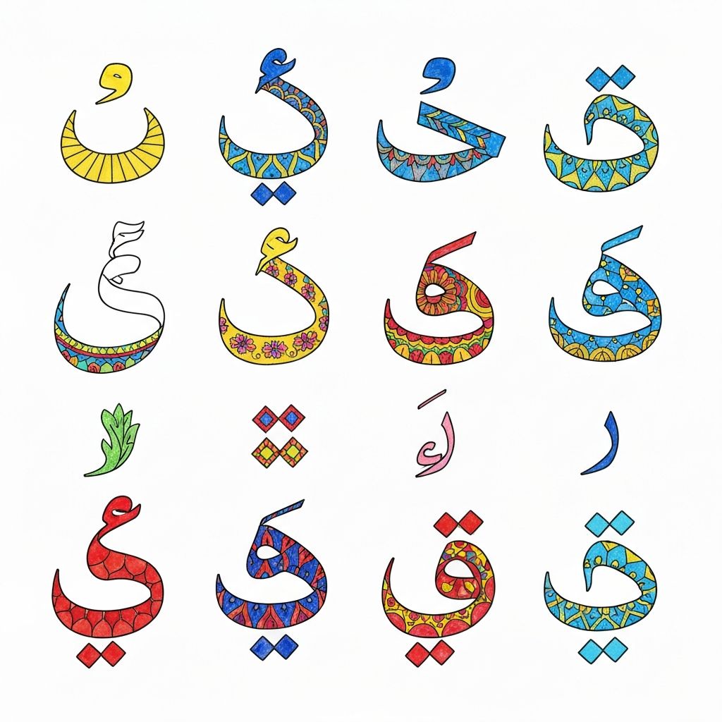 Coloriage Alphabet Arabe